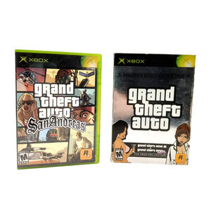 Lot of 2 Grand Theft Auto San Andreas / GTA III & Vice City The Xbox Collection